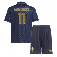 Camiseta Juventus Nicolas Gonzalez #11 Tercera Equipación Replica 2024-25 para niños mangas cortas (+ Pantalones cortos)